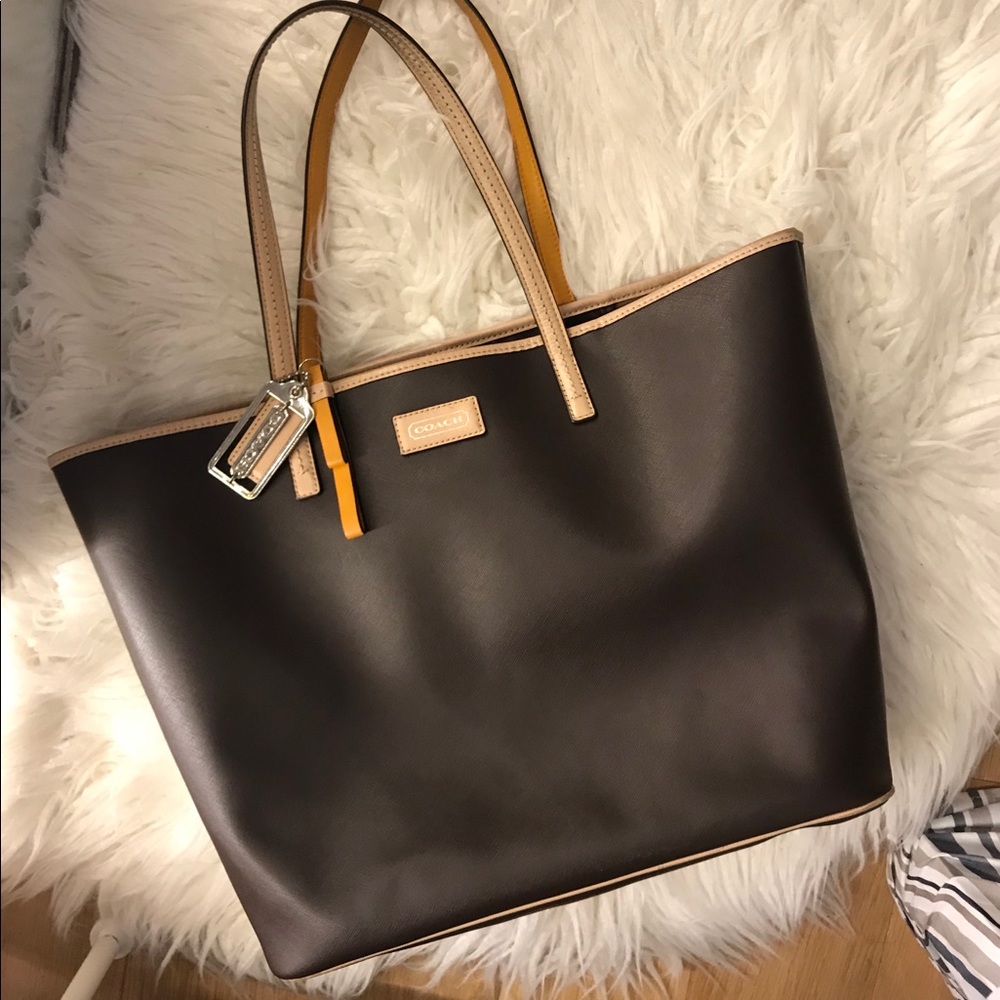 Coach Park Metro Dark Brown Tote Bag